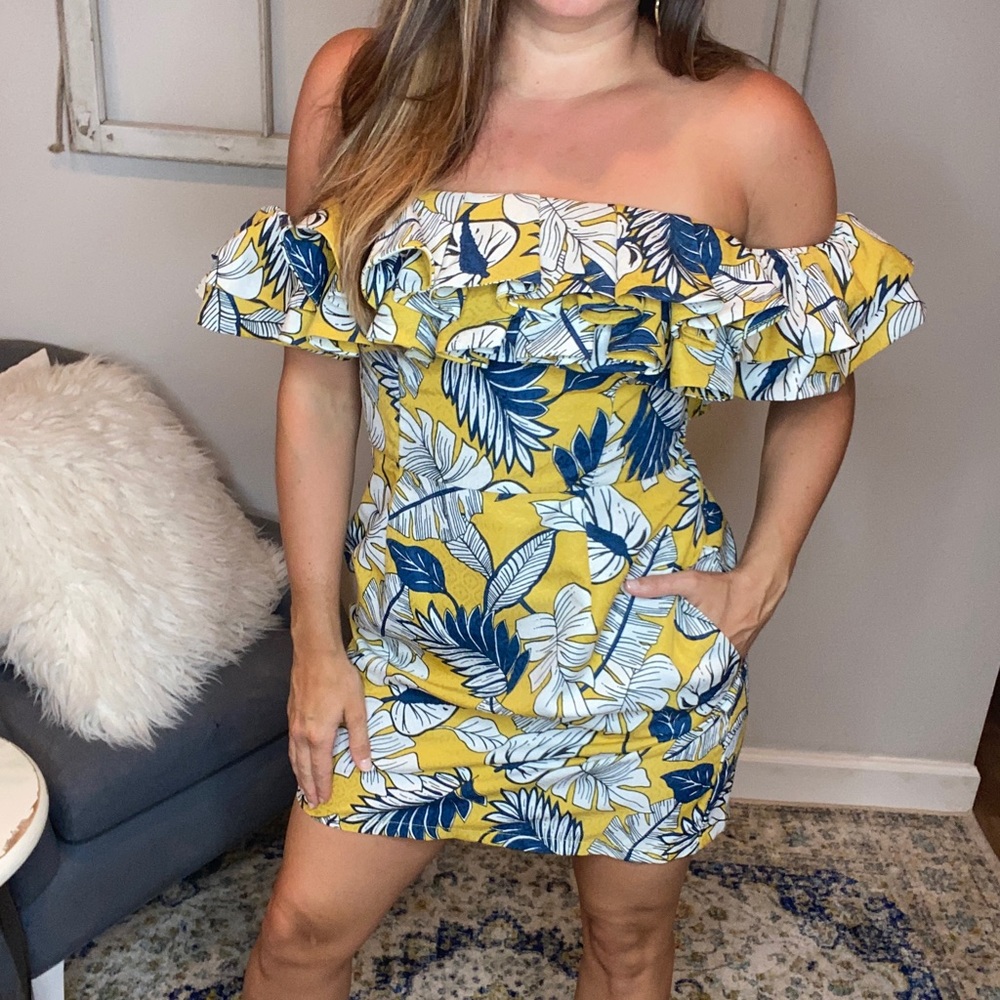Floral Off-the-Shoulder Ruffle Dress - Picture 6 of 8